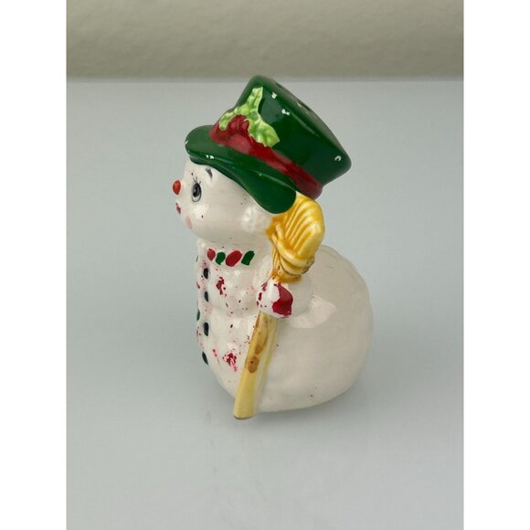 Lefton Vintage Snowman Salt & Pepper Shakers Christmas Holiday Decor Korea READ - Picture 10 of 16